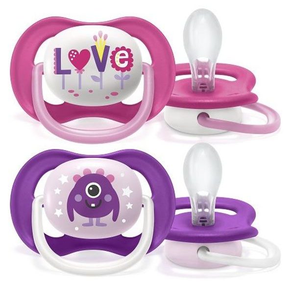PHILIPS AVENT ŠIDÍTKO ULTRA AIR PLAY 6-18M DÍVKA 2KS - ŠIDÍTKA A DOPLŇKY - KRMENÍ