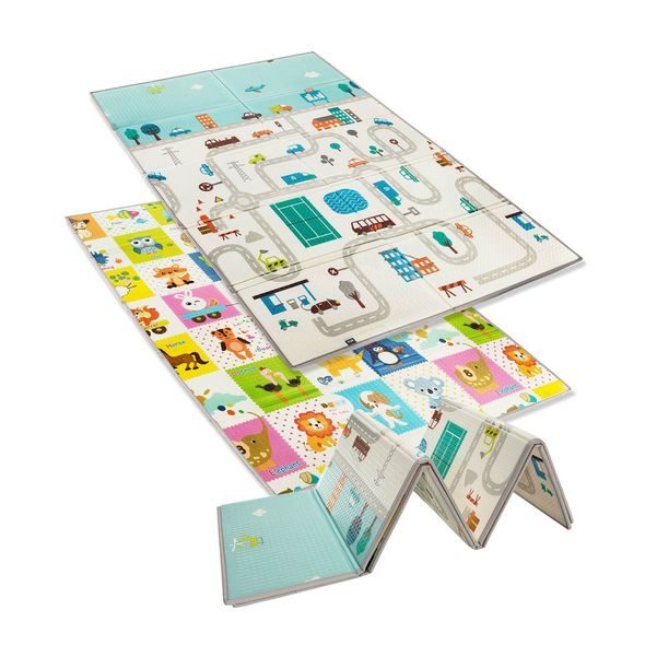 ZOPA MULTIFUNKČNÍ PĚNOVÁ SKLÁDACÍ PODLOŽKA OBOUSTRANNÁ 180X120 - HRACÍ PODLOŽKY NA ZEM - SPINKÁNÍ