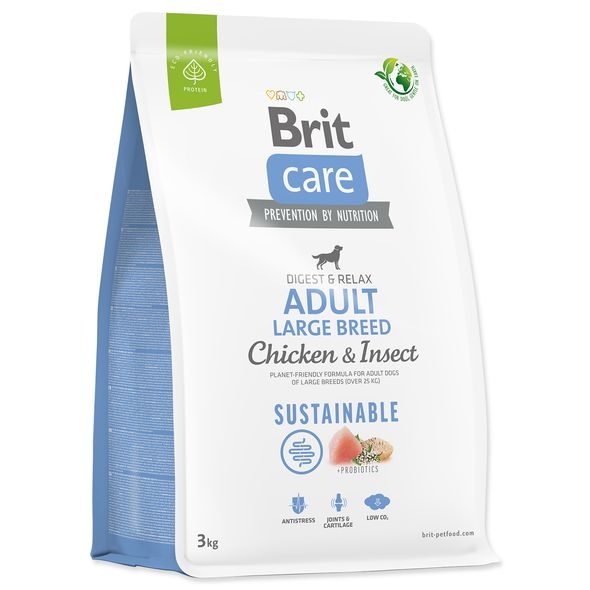 BRIT CARE DOG SUSTAINABLE ADULT LARGE BREED 3 KG - GRANULE PRO PSY - CHOVATELSKÉ POTŘEBY MALVÍKZOO