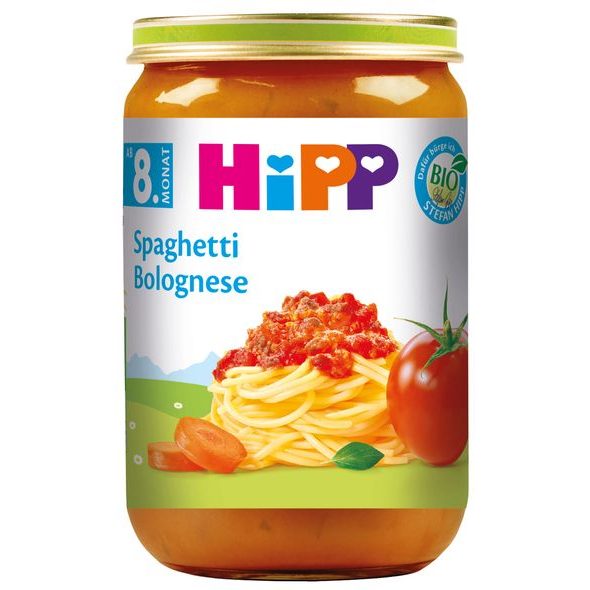 HIPP BIO BOLOŇSKÉ ŠPAGETY - EXPIRACE 30.4.2026 - MASO/ZELENINA - KRMENÍ