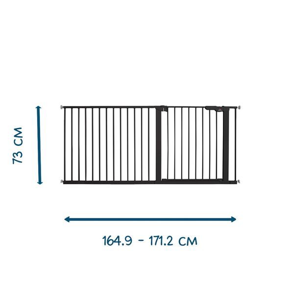 BABY DAN ZÁBRANA PREMIER EXTRA ŠIROKÁ 139-171,2 CM ČERNÝ - BEZPEČNOST DĚTÍ V DOMÁCNOSTI - KOUPÁNÍ A ZDRAVÍ
