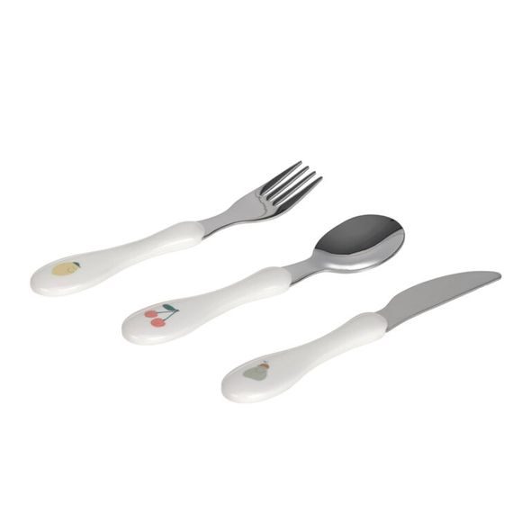 LÄSSIG BABIES CUTLERY 3PCS GARDEN HAPPY FRUITS - LŽIČKY A PŘÍBORY - KRMENÍ