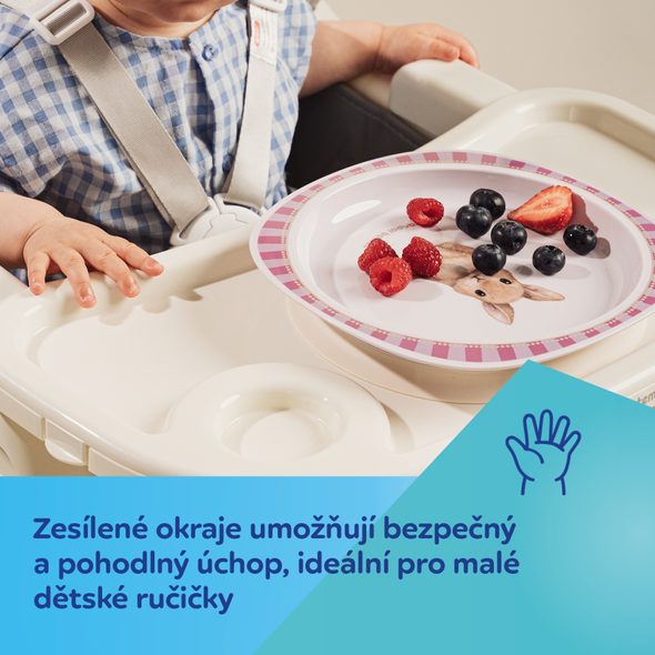 CANPOL BABIES TALÍŘ S PŘÍSAVKOU WOODLAND MODRÝ - MISKY, TALÍŘKY A PODLOŽKY - KRMENÍ