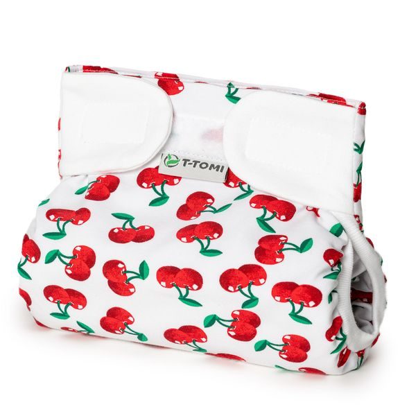 T-TOMI ORTOPEDICKÉ ABDUKČNÍ KALHOTKY - SUCHÝ ZIP CHERRIES (3-6KG) - PLENKOVÉ KALHOTKY - PŘEBALOVÁNÍ