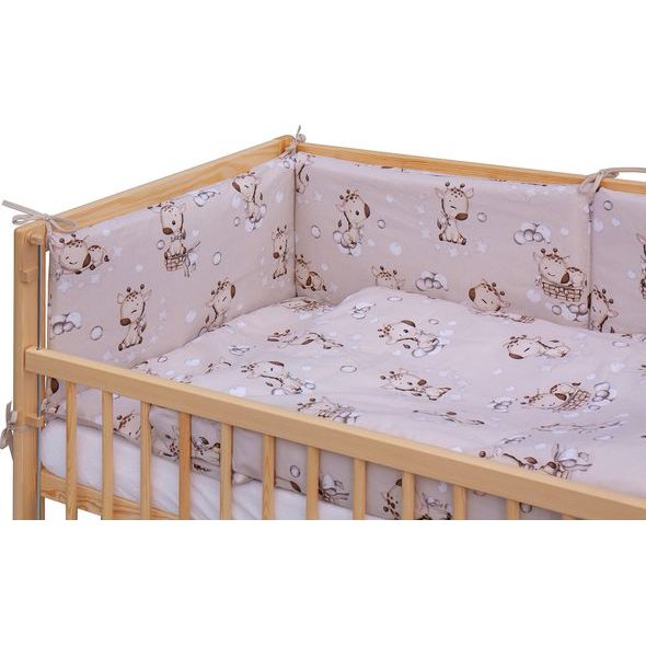 SCARLETT DĚTSKÁ POSTÝLKA S KOMPLETNÍ VÝBAVOU SCARLETT 120X60CM FIKI BÉŽOVÁ - DŘEVĚNÉ POSTÝLKY - SPINKÁNÍ