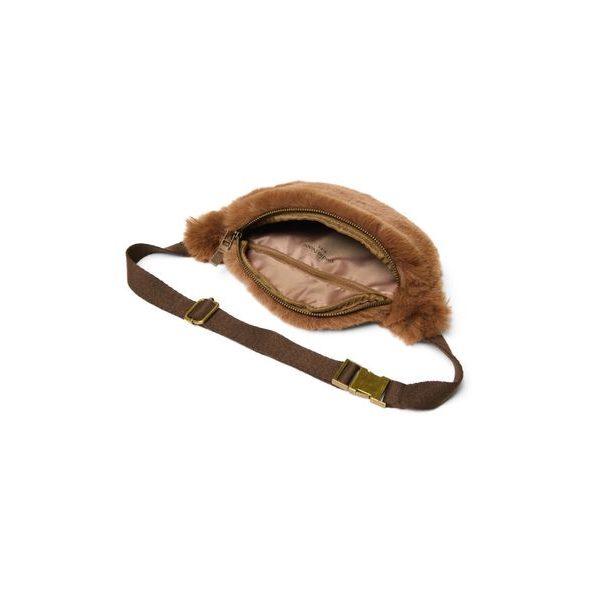 STUDIO NOOS FAUX FUR MINI FANNY KABELKA BROWN - ORGANIZÉRY A KOŠÍKY - KOČÁRKY A PŘÍSLUŠENSTVÍ