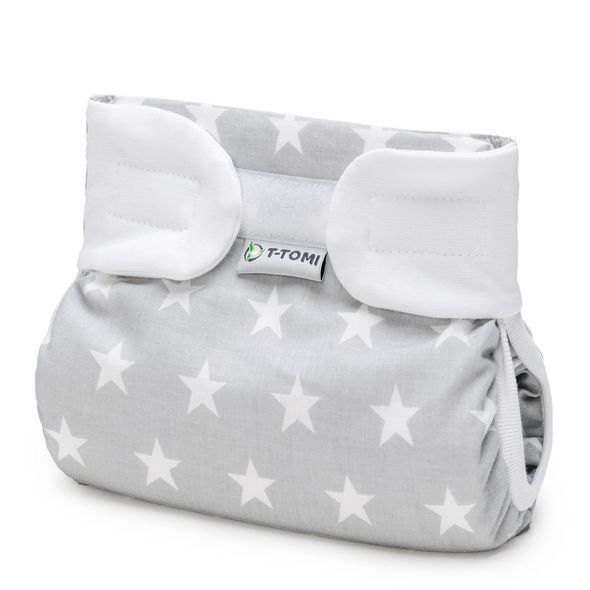 T-TOMI ORTOPEDICKÉ ABDUKČNÍ KALHOTKY PLUS - SUCHÝ ZIP GREY STARS (5-9KG) - PLENKOVÉ KALHOTKY - PŘEBALOVÁNÍ