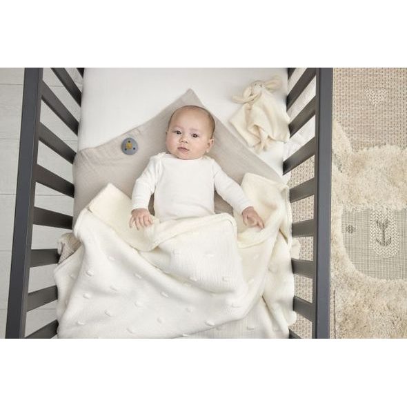 MEYCO DEKA KNOTS TEDDY FLEECE - OFF WHITE - DĚTSKÉ DEKY PRO MIMINKA - SPINKÁNÍ