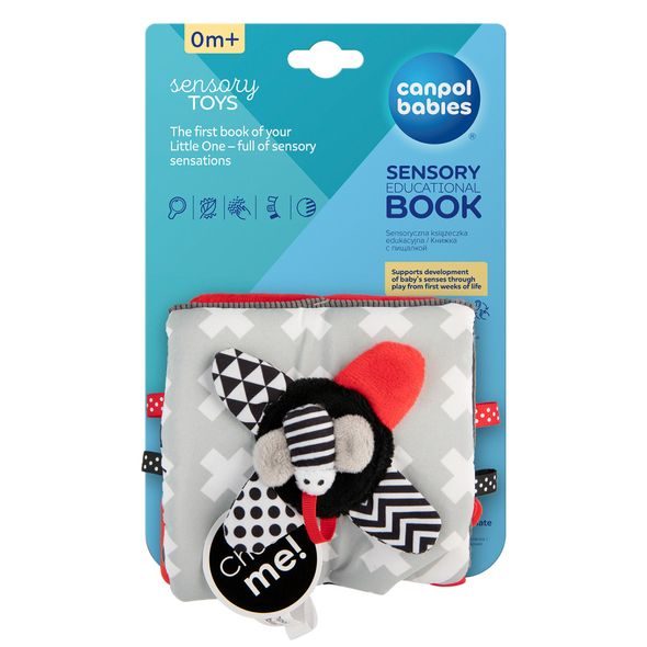 CANPOL BABIES KONTRASTNÍ EDUKATIVNÍ KNÍŽKA SENSORY - KNÍŽKY PRO NEJMENŠÍ - PRO DĚTI