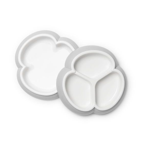 BABYBJÖRN SADA 2 TALÍŘKŮ ŠEDÁ - MISKY, TALÍŘKY A PODLOŽKY - KRMENÍ