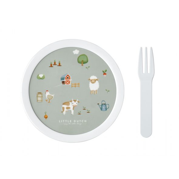 LITTLE DUTCH BOX NA OVOCE S VIDLIČKOU FARMA - KRABIČKY NA SVAČINU - KRMENÍ