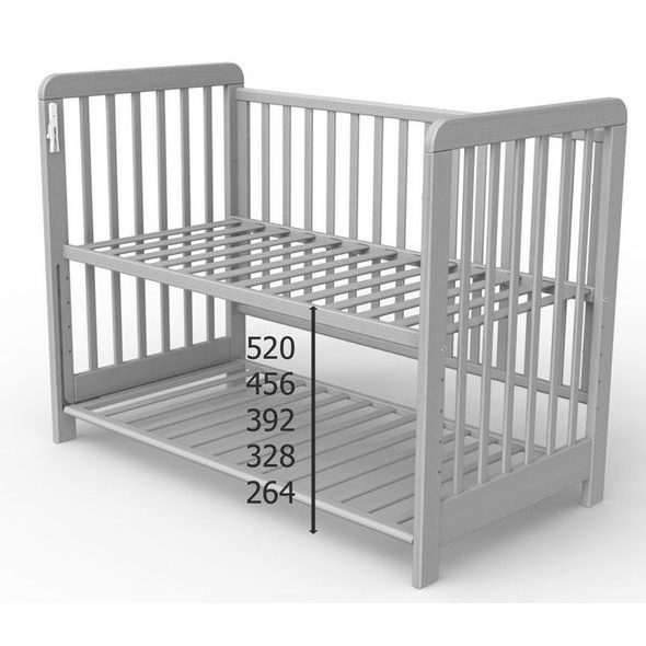 SCARLETT POSTÝLKA S ODNÍMATELNÝM BOKEM VISTA (BUK) BÍLÁ 120X60CM - DŘEVĚNÉ POSTÝLKY - SPINKÁNÍ