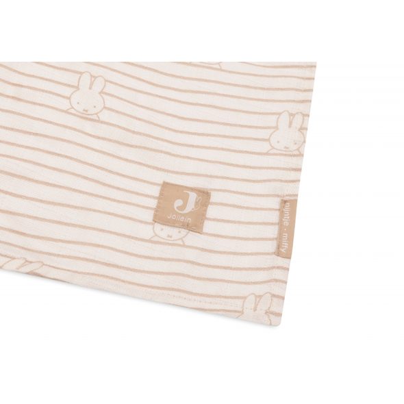 JOLLEIN PLENY ZAVINOVACÍ 2KS 115X115 CM MIFFY STRIPE BISCUIT - LÁTKOVÉ PLENY ALL IN ONE - PŘEBALOVÁNÍ