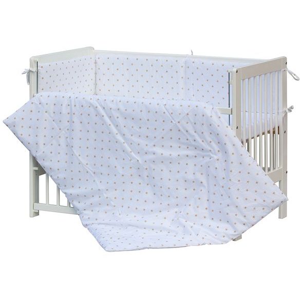 SCARLETT POSTÝLKA 120X60CM S KOMPLETNÍ VÝBAVOU HVĚZDIČKA BÉŽOVÁ - DŘEVĚNÉ POSTÝLKY - SPINKÁNÍ