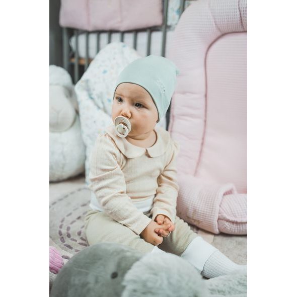 ENIE BABY DĚTSKÁ ČEPICE BAMBOO 0-3M MENTOLOVÁ - ČEPIČKY A KLOBOUČKY - PRO DĚTI