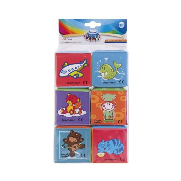 CANPOL BABIES MĚKKÁ KOSTKA 6KS - STOHOVACÍ HRAČKY - PRO DĚTI