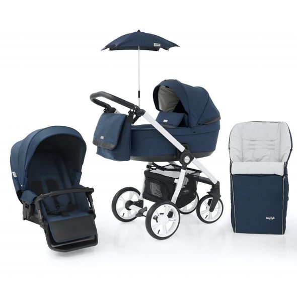 BABYSTYLE PRESTIGE3 ACTIVE (WHITE/ BLACK) 6V1 FRENCH NAVY 2021 - KOMBINACE S PŘÍSLUŠENSTVÍM - KOČÁRKY A PŘÍSLUŠENSTVÍ