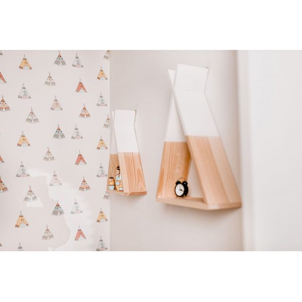 CHILDHOME POLICE NA STĚNU TIPI NATURAL WHITE - DEKORACE A POLIČKY - SPINKÁNÍ