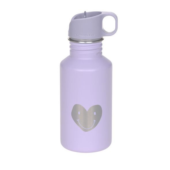 LÄSSIG KIDS BOTTLE STAINLESS STEEL LITTLE GANG HEART LILAC - SPORTOVNÍ LAHVE - KRMENÍ