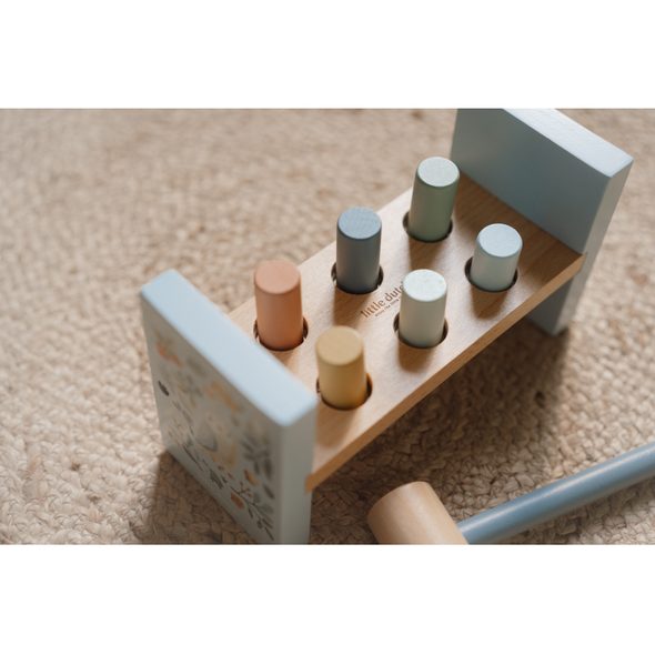 LITTLE DUTCH ZATLOUKAČKA DŘEVĚNÁ FOREST FRIENDS - MOTORICKÉ A HRY - PRO DĚTI