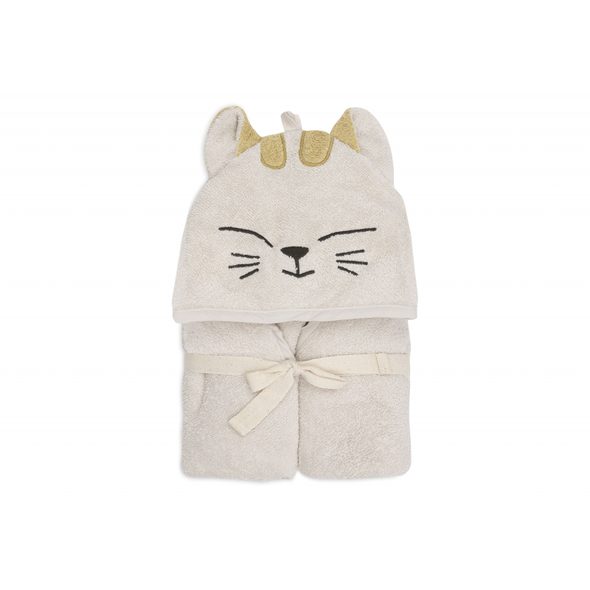 JOLLEIN OSUŠKA S KAPUCÍ FROTÉ 75X75CM KOČIČKA CHARLIE - OSUŠKY A DĚTSKÉ ŽUPANY - KOUPÁNÍ A ZDRAVÍ