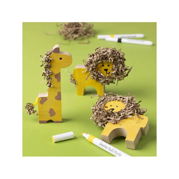 CREATIV COMPANY KREATIVNÍ SADA SAFARI ZVÍŘATA DŘEVĚNÁ - VÝTVARNÉ POMŮCKY A HRAČKY - PRO DĚTI