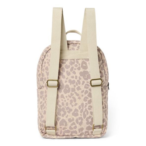 STUDIO NOOS PUFFY MIDI BACKPACK BATŮŽEK S PŘEDNÍ KAPSOU CREAM LEOPARD - PRO PŘEDŠKOLÁKY - PRO DĚTI