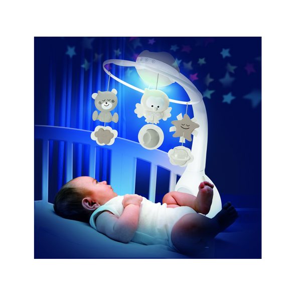 INFANTINO HUDEBNÍ KOLOTOČ S PROJEKCÍ 3V1 ECRU - KOLOTOČE NA POSTÝLKU - PRO DĚTI