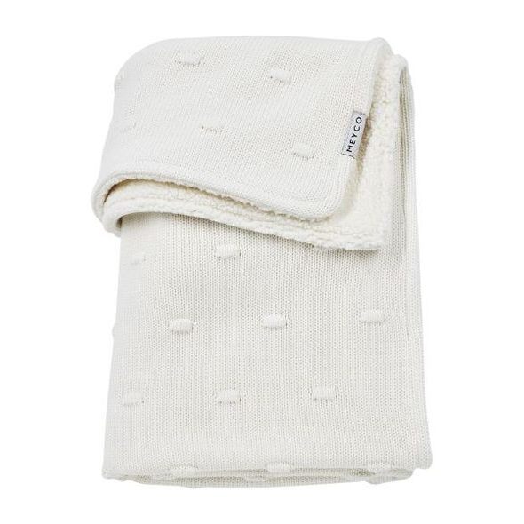 MEYCO DEKA KNOTS TEDDY FLEECE - OFF WHITE - DĚTSKÉ DEKY PRO MIMINKA - SPINKÁNÍ