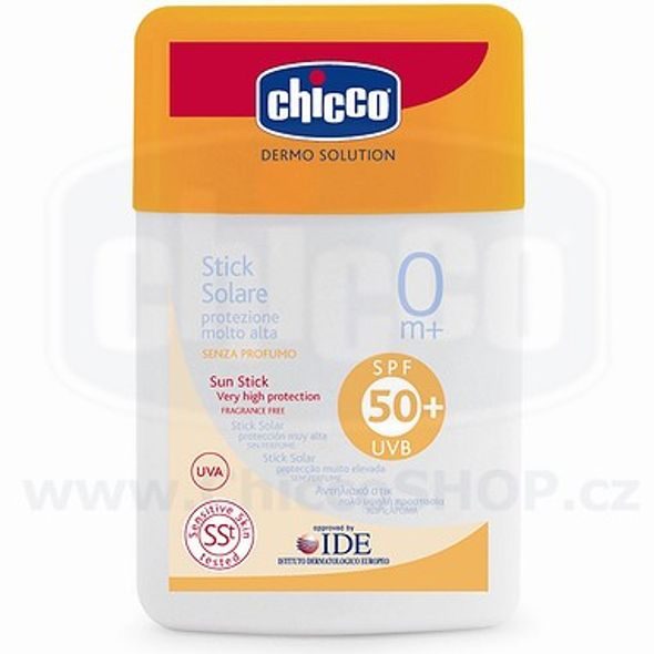 CHICCO OPALOVACÍ TYČINKA SPF 50, 10 ML - BEZPEČNOST DĚTÍ V DOMÁCNOSTI - KOUPÁNÍ A ZDRAVÍ