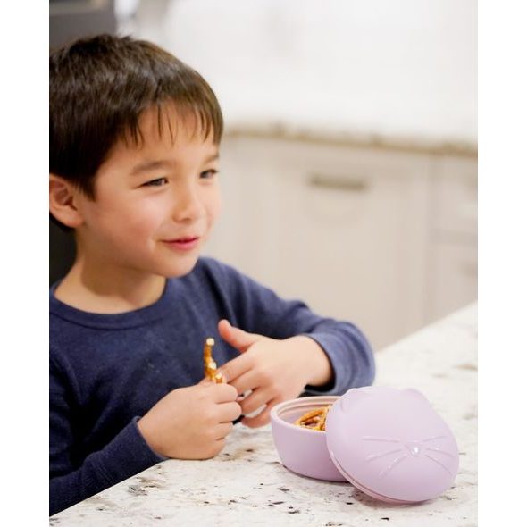 MELII SILIKONOVÁ KRABIČKA NA SVAČINU S VÍČKEM KOČKA - 350 ML - KRABIČKY NA SVAČINU - KRMENÍ