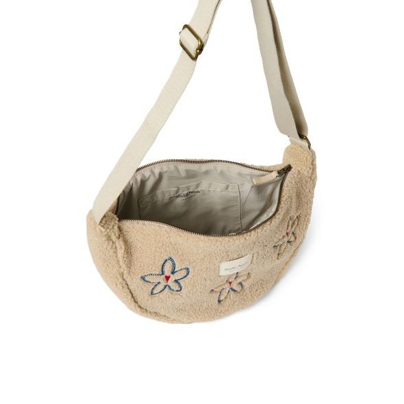 STUDIO NOOS TEDDY ADULT FANNY KABELKA ECRU FLOWER HEART - ORGANIZÉRY A KOŠÍKY - KOČÁRKY A PŘÍSLUŠENSTVÍ