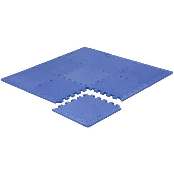 RIALTO BABY HRACÍ PODLOŽKA PUZZLE S OKRAJEM BLU 92X92 CM - HRACÍ PODLOŽKY NA ZEM - SPINKÁNÍ