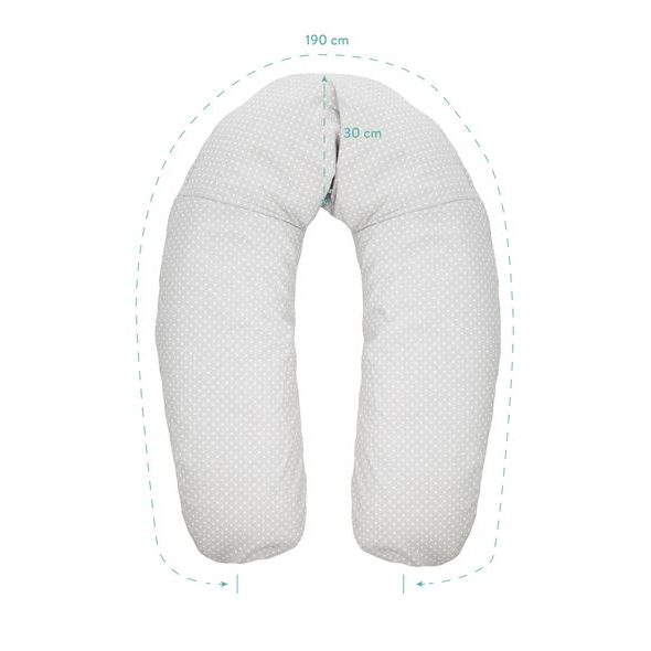 FILLIKID KOJÍCÍ POLŠTÁŘ DOTS GREY 190 CM - KOJÍCÍ POLŠTÁŘE - KRMENÍ