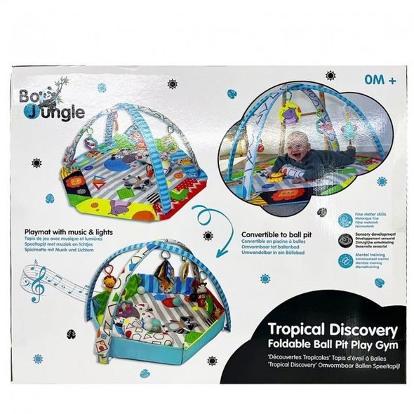 BO JUNGLE HRACÍ DEKA TROPICAL DISCOVERY MUSIC & LIGHT & BALLS - HRACÍ DEKY - PRO DĚTI