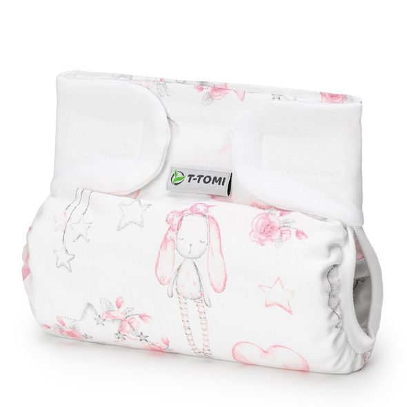 T-TOMI ORTOPEDICKÉ ABDUKČNÍ KALHOTKY - SUCHÝ ZIP SWEET BUNNIES (3-6KG) - PLENKOVÉ KALHOTKY - PŘEBALOVÁNÍ