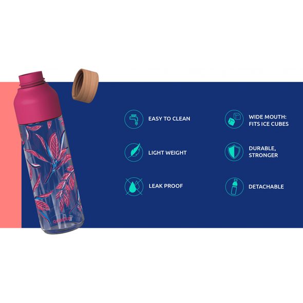 QUOKKA PLASTOVÁ LÁHEV ICE BLOOMS 570 ML - SPORTOVNÍ LAHVE - KRMENÍ