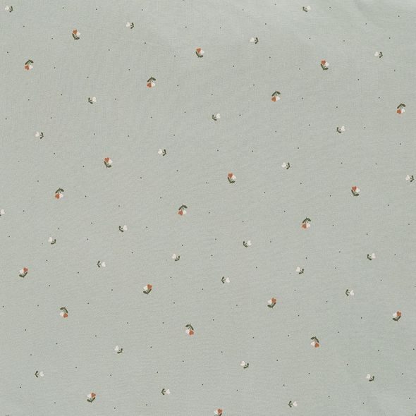 TRÄUMELAND POVLEČENÍ JERSEY 100/135 + 40/60 FIORE GRÜN - POVLEČENÍ DO POSTÝLKY - SPINKÁNÍ