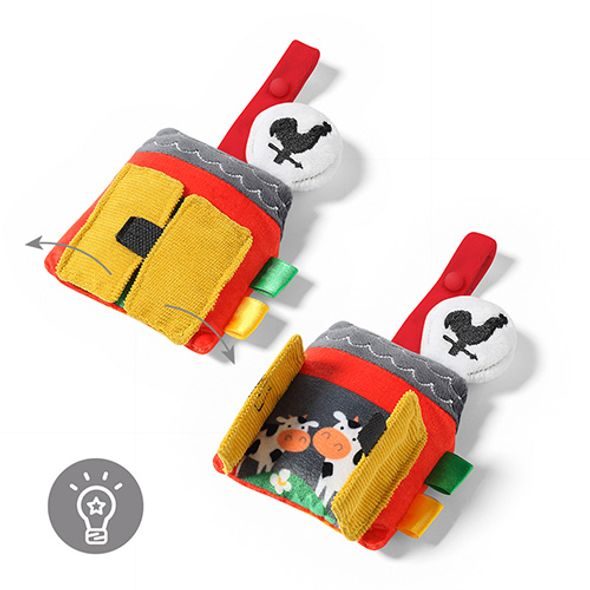 BABYONO HRAZDIČKA NA KOČÁREK ON THE FARM 0M+ - AKTIVNÍ HRAČKY - PRO DĚTI