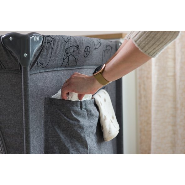 KIDNORT CESTOVNÍ POSTÝLKA KIDNORT IHALIG TMAVĚ ŠEDÁ - CESTOVNÍ POSTÝLKY - SPINKÁNÍ