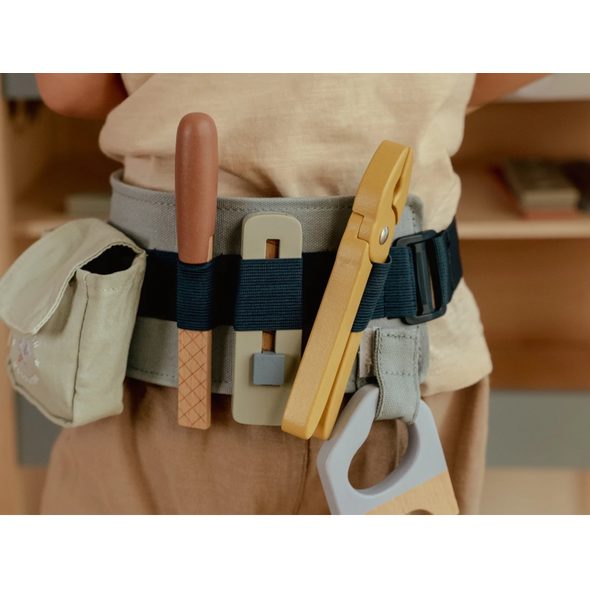 LITTLE DUTCH PÁSEK S DŘEVĚNÝM NÁŘADÍM BLUE - LITTLE DUTCH - PRO DĚTI