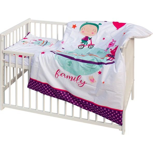 SCARLETT DĚTSKÁ POSTÝLKA S KOMPLETNÍ VÝBAVOU SCARLETT 120 X 60 CM - MOLY - DŘEVĚNÉ POSTÝLKY - SPINKÁNÍ