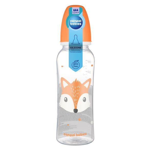 CANPOL BABIES LAHEV ÚZKOHRDLÁ CUTE ANIMALS 250ML LIŠKA - KOJENECKÉ LAHVE - KRMENÍ
