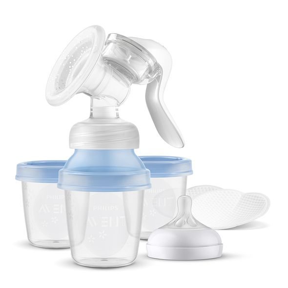 PHILIPS AVENT ODSÁVAČKA MATEŘ. MLÉKA MANUÁLNÍ S VIA SYSTÉMEM + PRSNÍ VLOŽKY JEDNORÁZOVÉ 24 KS - ODSÁVAČKY MATEŘSKÉHO MLÉKA - KRMENÍ