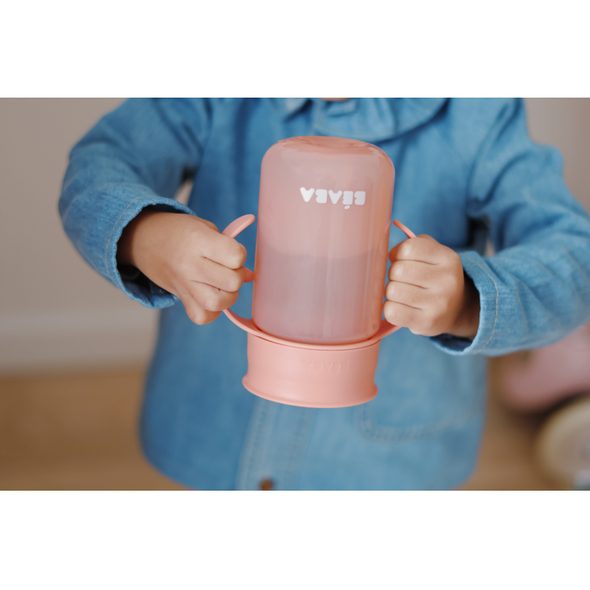 BEABA HRNEK TRÉNOVACÍ 360° PINK 340 ML 12M+ - DĚTSKÉ HRNEČKY - KRMENÍ