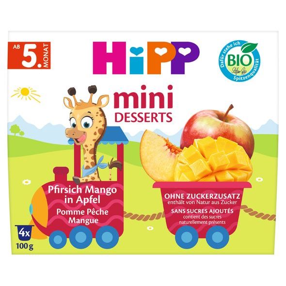 HIPP BIO JABLKA S BROSKVEMI - OVOCE/DEZERTY - KRMENÍ