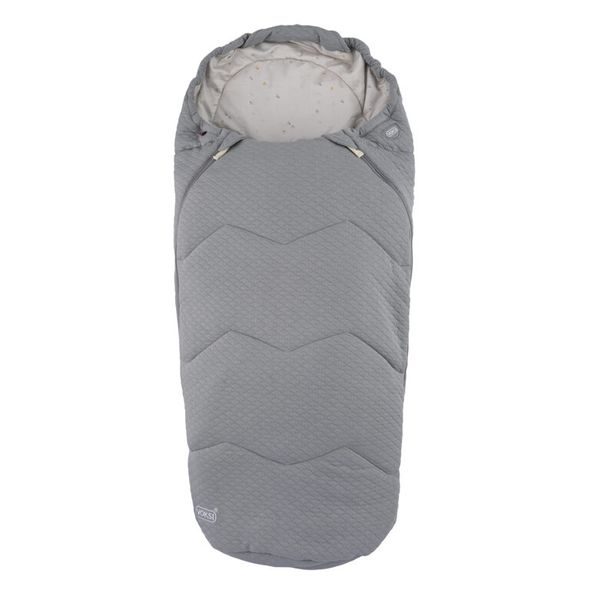 VOKSI® BREEZE LIGHT GREY FOOTPRINTS - FUSAKY DO KOČÁRKU - KOČÁRKY A PŘÍSLUŠENSTVÍ