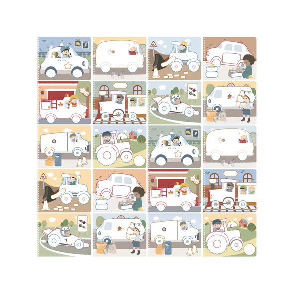 LITTLE DUTCH OMALOVÁNKY S PASTELKAMI DOPRAVA JIM - LITTLE DUTCH - PRO DĚTI