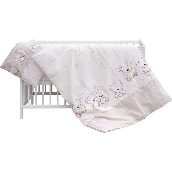 SCARLETT DĚTSKÁ POSTÝLKA S KOMPLETNÍ VÝBAVOU SCARLETT TORO 120 X 60 CM - BÉŽOVÁ - DŘEVĚNÉ POSTÝLKY - SPINKÁNÍ