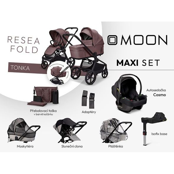 MOON RESEA FOLD MAXI SET - TONKA - KOMBINACE S PŘÍSLUŠENSTVÍM - KOČÁRKY A PŘÍSLUŠENSTVÍ
